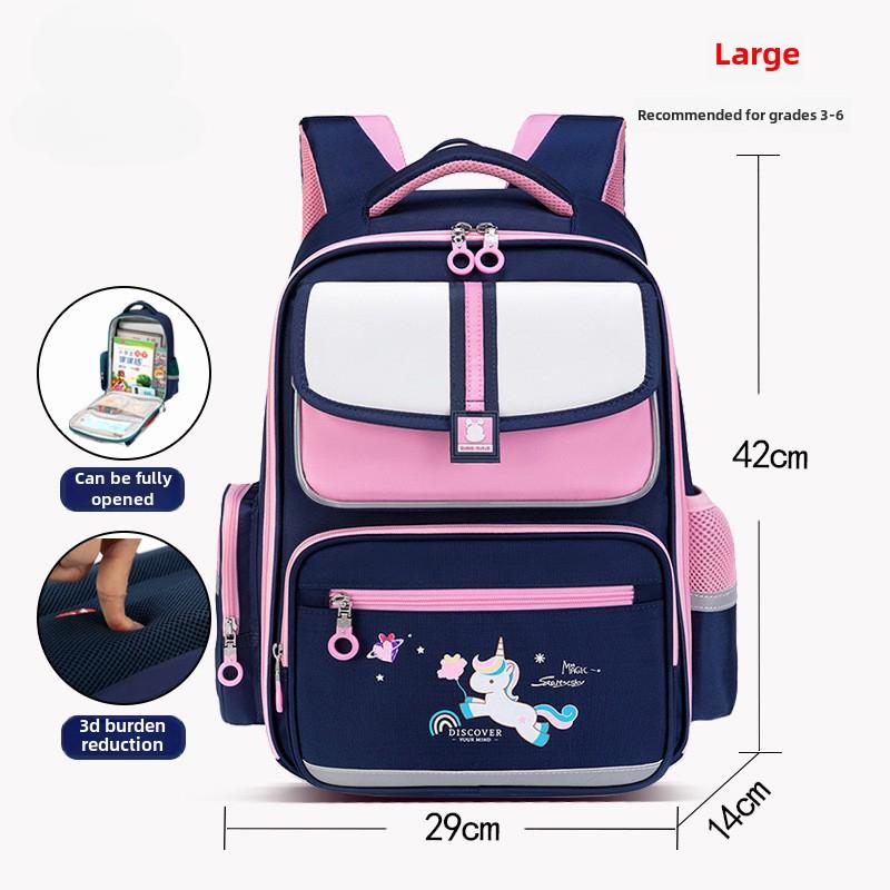 Primary School Children's Schoolbag Spine Protection To Reduce The Burden of Large-capacity British Style Children's Backpack