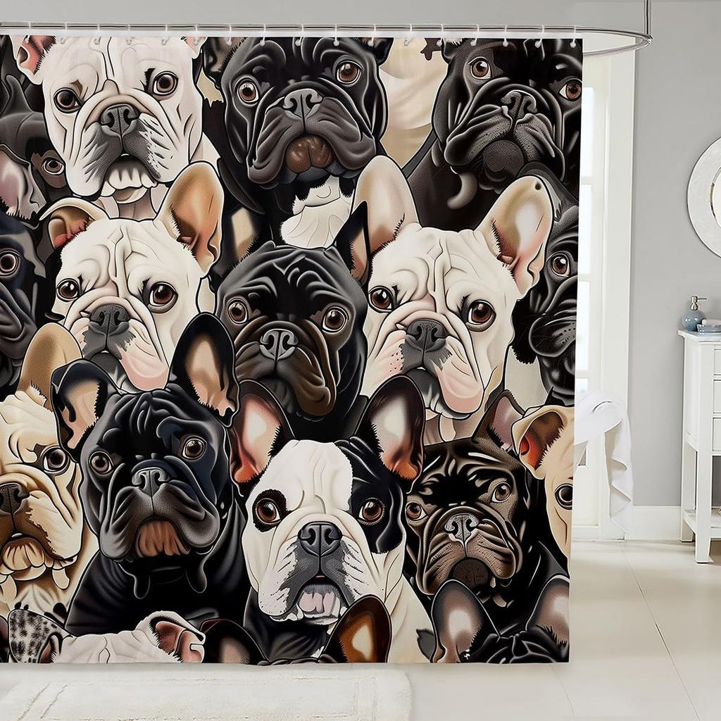 Cat Fabric Shower Curtain for Girls Kids Teen,Colorful Cartoon Animals Bathroom Shower Curtain Sets Cute Pet Shower Curtain