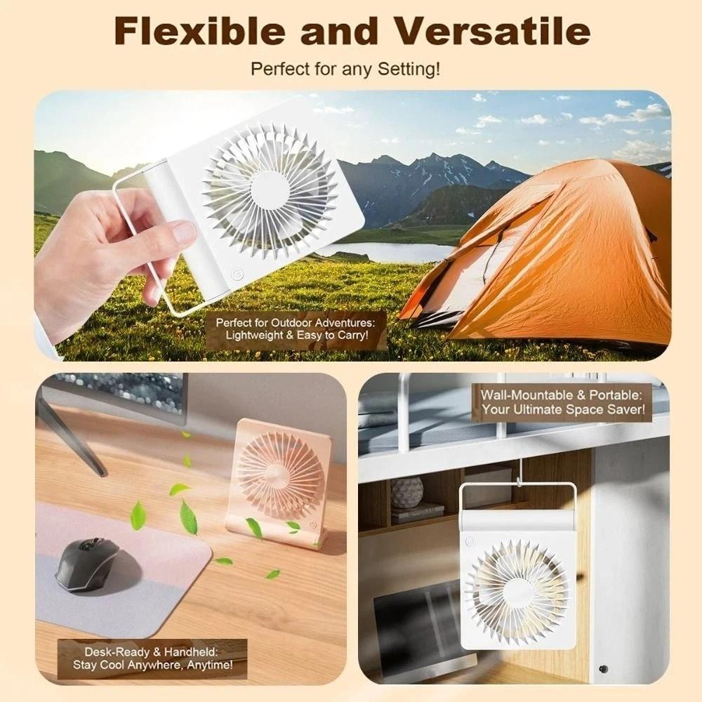 Portable Desk Fan Folding Ultra-thin Mini Fan Simple Small USB Fan Office