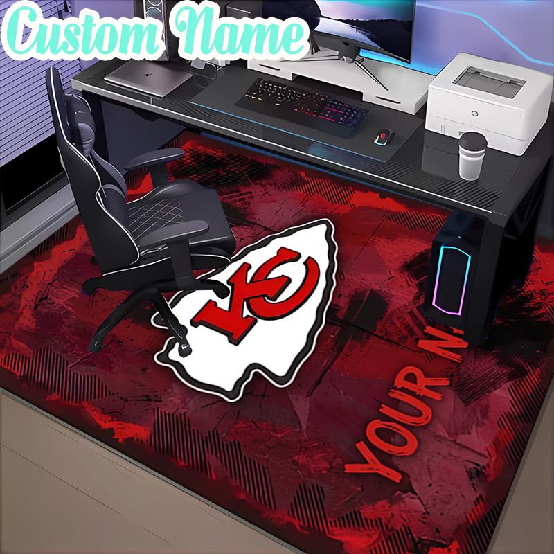 Custom Name Chiefs Helmet  Rug, Office Rug, Chair Rug, Carpet for Living Rooms, Doormat Game Rug Home Decor Christmas Gifts