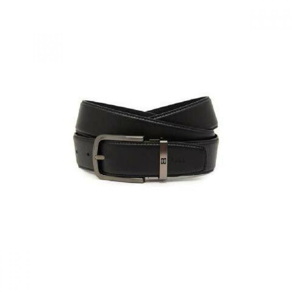 

Daks Black Leather Buckle Dd Logo Belt Single option