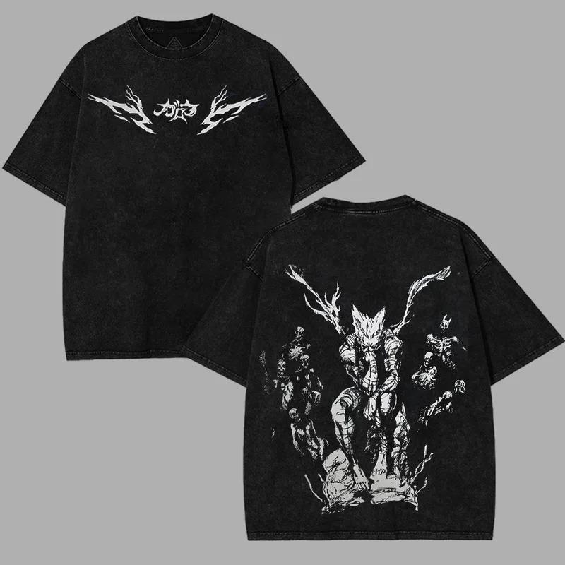 Tengen Toppa Gurren Lagann "Break Through the Heavens" Vintage Washed Oversized T-Shirt | Unisex Mecha Anime Streetwear Tee