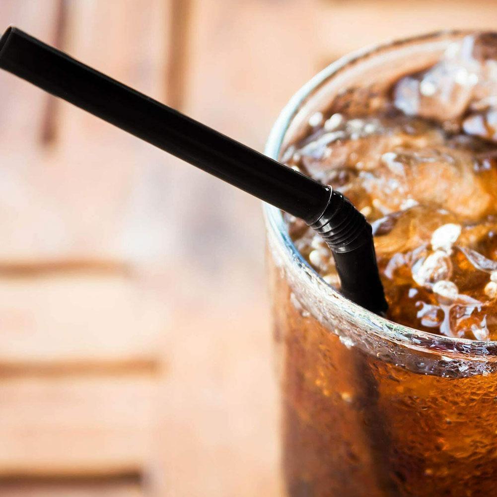 50-1000Pcs Drinking Straws Colorful & Black rietjes Flexible Wedding Party Supplies Drinking Straws Kitchen