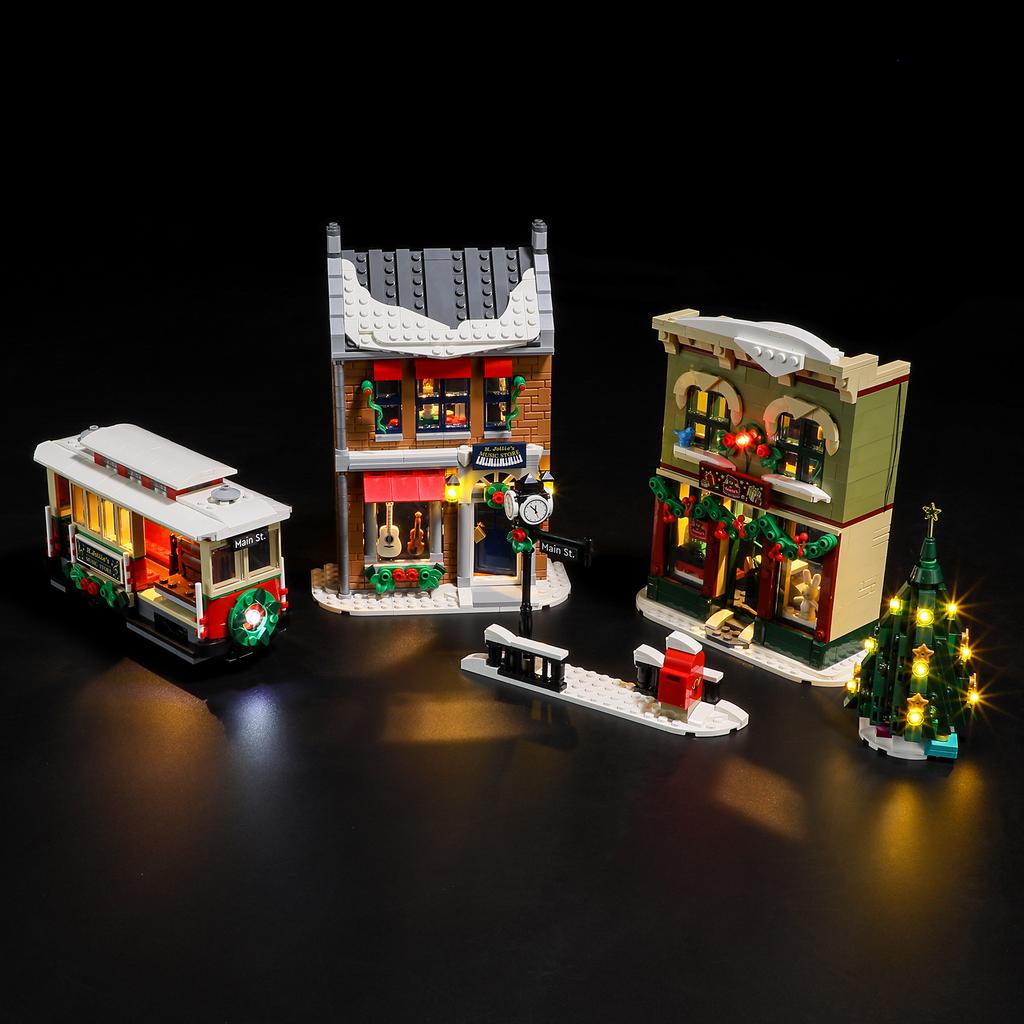 DIY LED Lighting Kit For LEGO® 10308 Holiday Main Street Winter Village Holiday Town Building Block Toy Decoration Adjustable Lighting Accessories