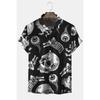 New Hawaiian Shirt for Men Skull 3d Printed Beach Shirt Short Sleeve Button Casual Men's Skull Shirts Oversized Camisa