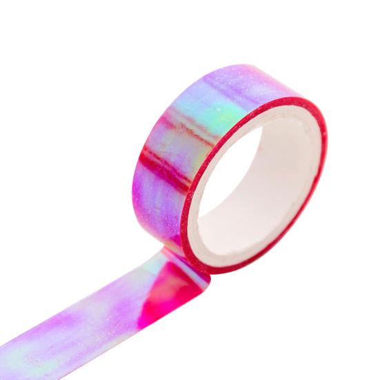 

Красочная водонепроницаемая клейкая лазерная лента DIY Скрапбукинг Альбом Декор для ноутбука розы красного