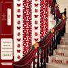 Double Happiness Stair Decor: Rustic Wedding Handrail & Wall Garland Set