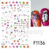 New Halloween Nail Art Stickers Halloween Cartoon Skeleton Pumpkin Kitten Spider Web Witch Ghost Nail Sticker