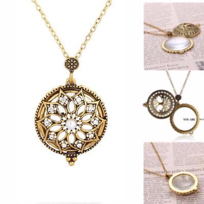Necklace Magnifying Glasses Pendant Copper Alloy Pendant for Grandparents To Provide The Best Gift