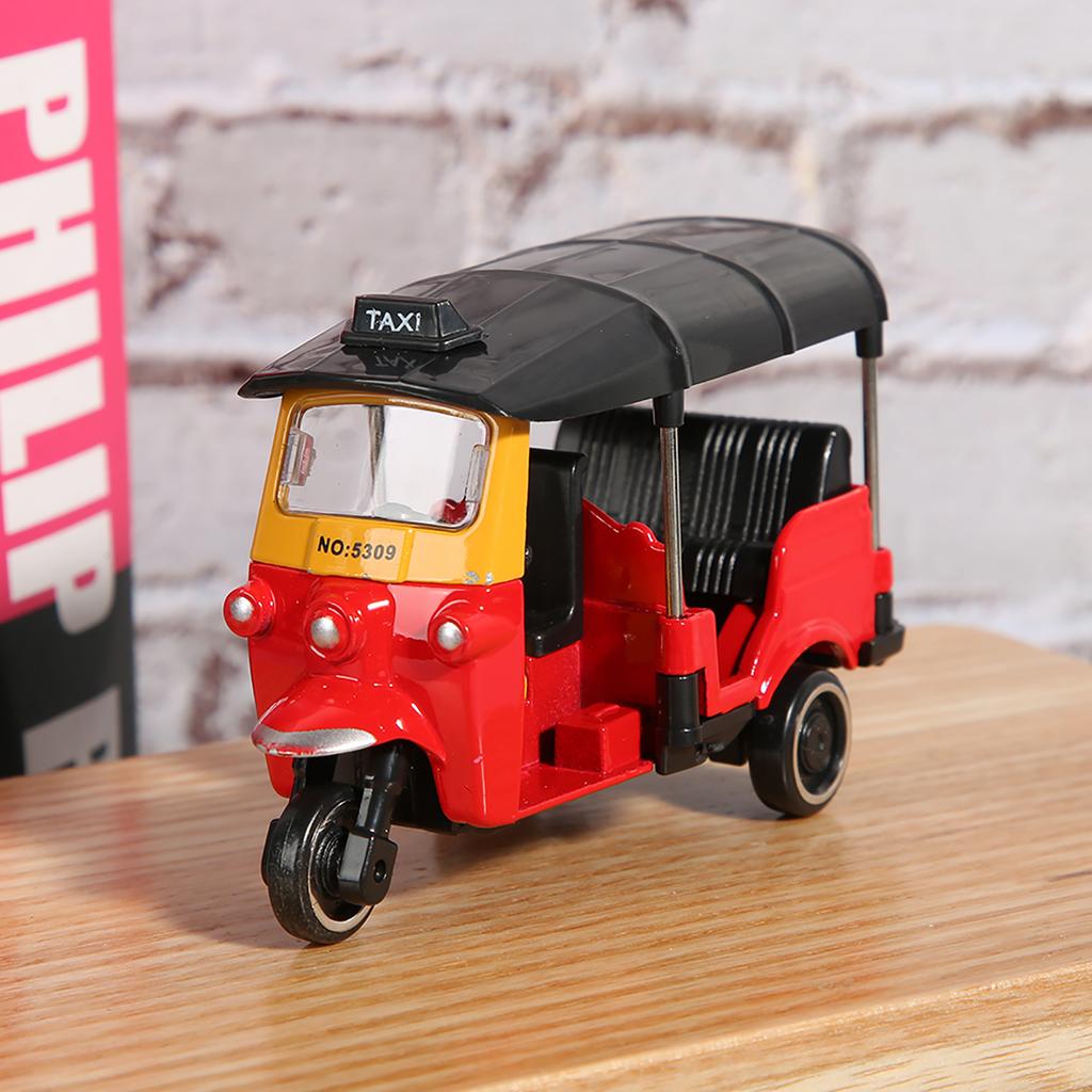 Alloy Tricycle Car Model Highly Simulation Children Vehicles Toy with Sliding FunctionRed