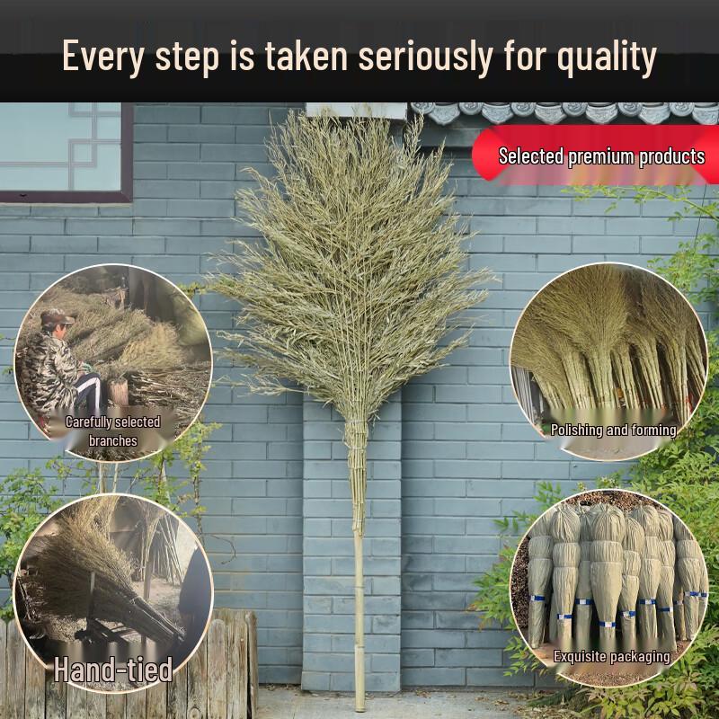 Heavy-Duty Bamboo Broom 5-Pack