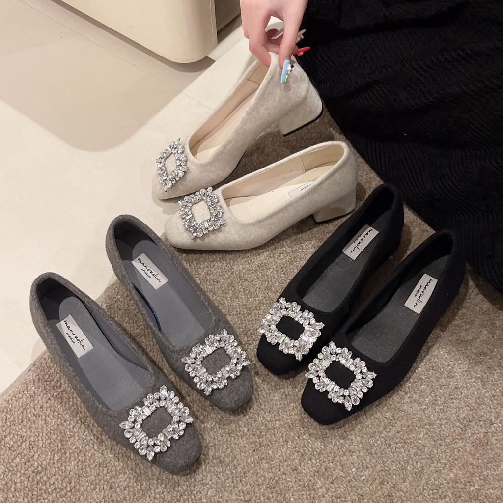 New Heels Square Toe Sexy Pump Basketball Platform Straps Latest Retro Spiked Chunky Heels Pumps Mary Jane Shoes Mid-heel Pumps