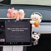 Adorable Plush Doll Hugging Decoration for Car Console or Tablet Display