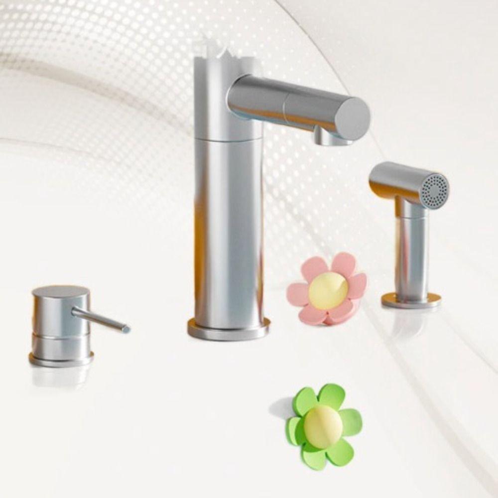 8pcs Silicone Silicone Sink Overflow Hole Plug Flower Leak-Proof Overflow Plug Small Flower Basins