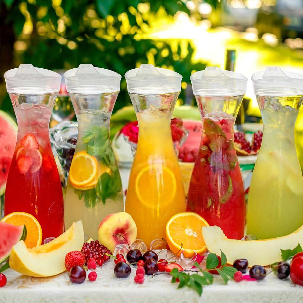 1/3pcs Large Capacity Water Jug Beverage Juice Container With Lid for Cold Drinks Fridge Plastic Water Pot Home Iced Tea Kettle