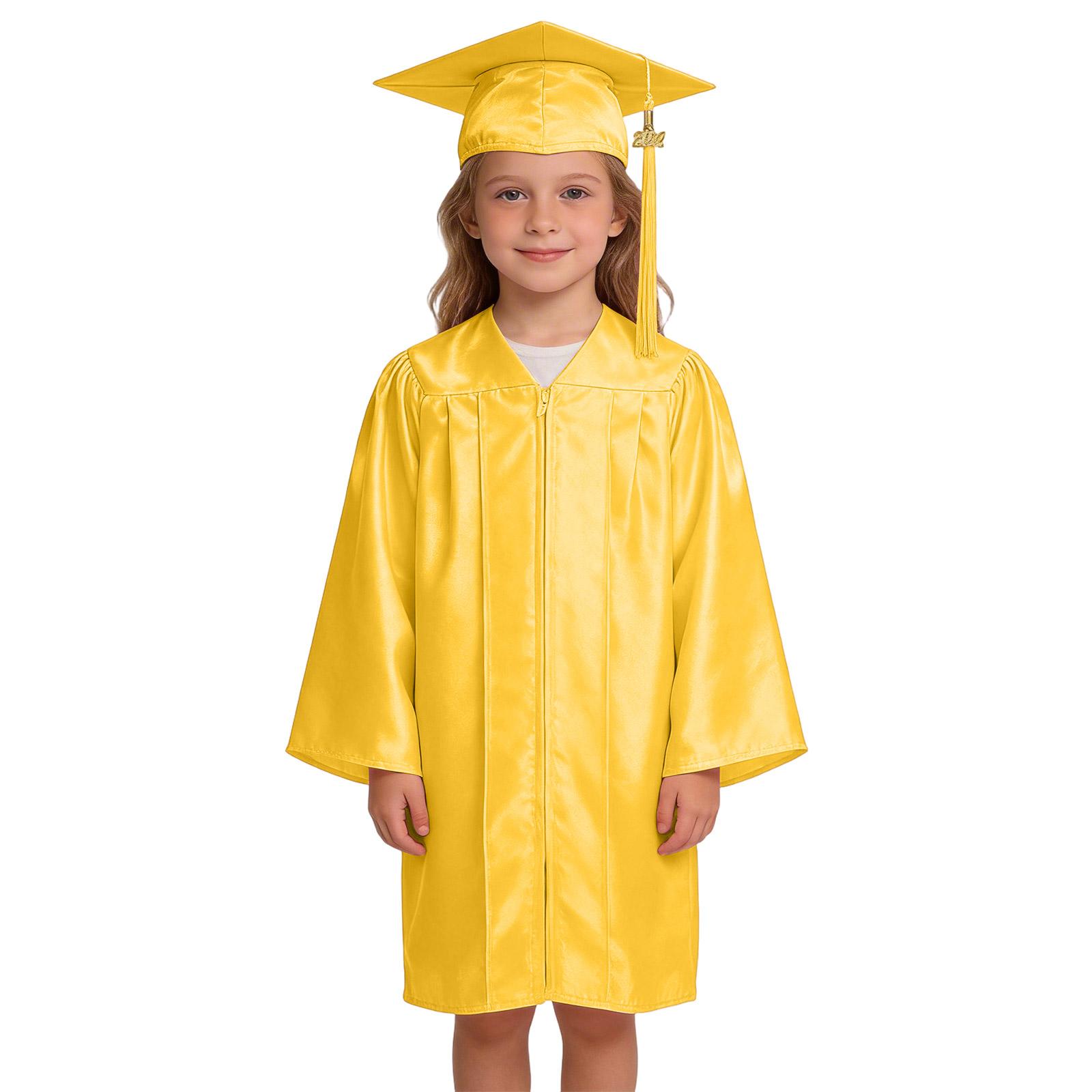 

Fashionable Children s Bachelor s Clothing Set, Kindergarten Photography Clothing, 2026 New Doctoral Cap Graduation Robe XXL жёлтый
