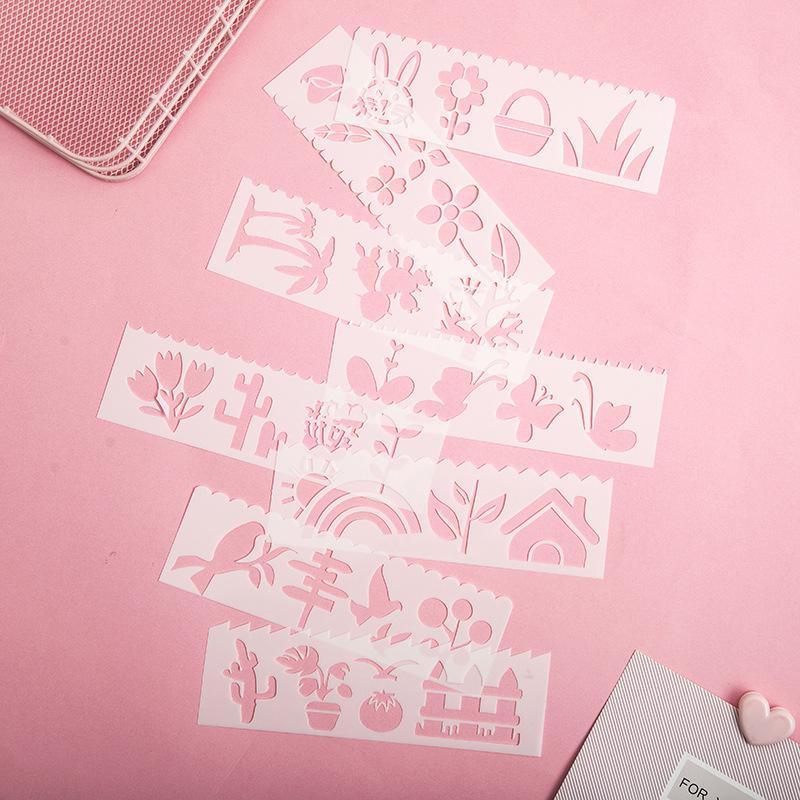 Children s Hand-Drawn Newspaper Art Template & Lace Ruler