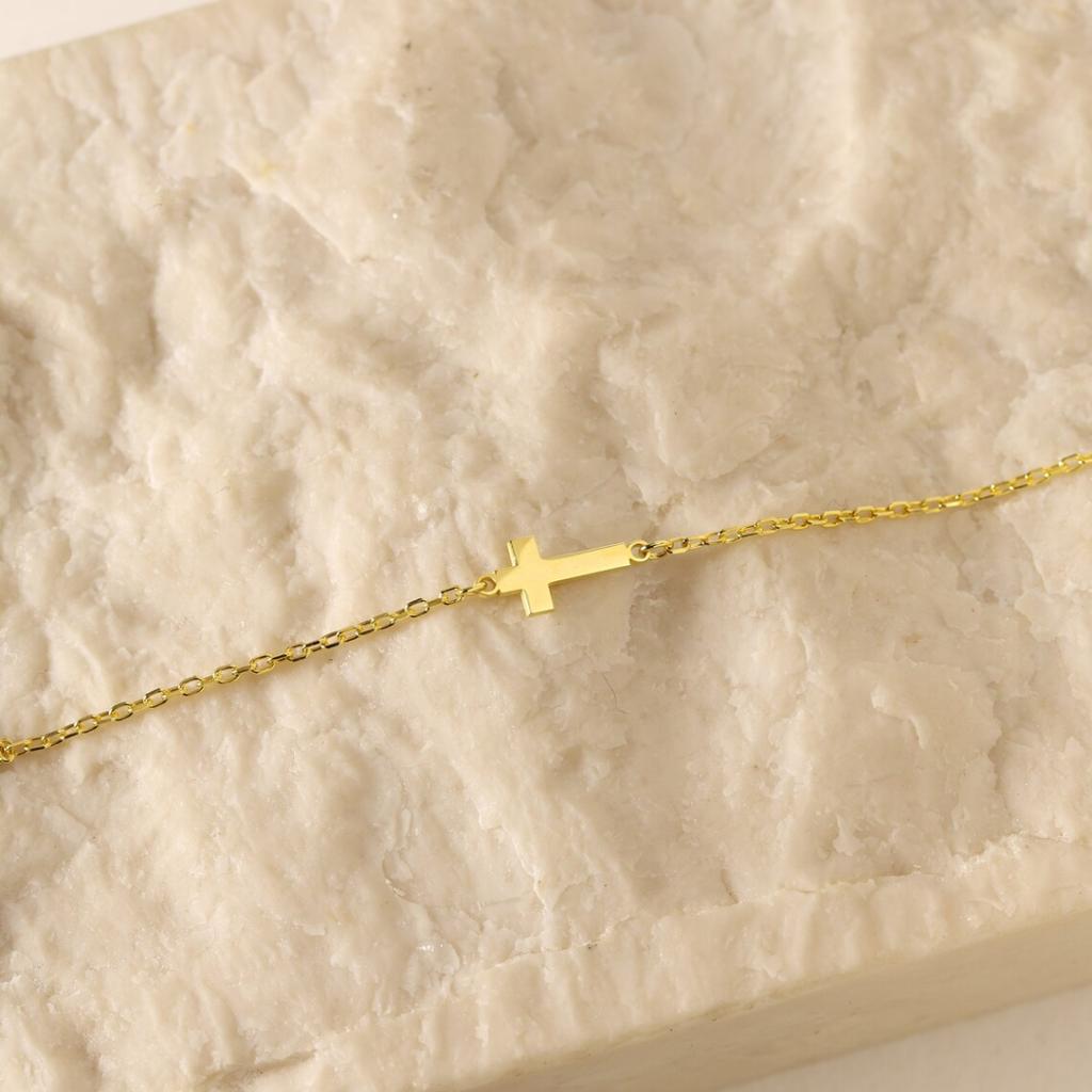 Fashion Cross Chain Bracelet for Women Stainless Steel Dainty Christian Prayer Religious Jewelry Gift For Her