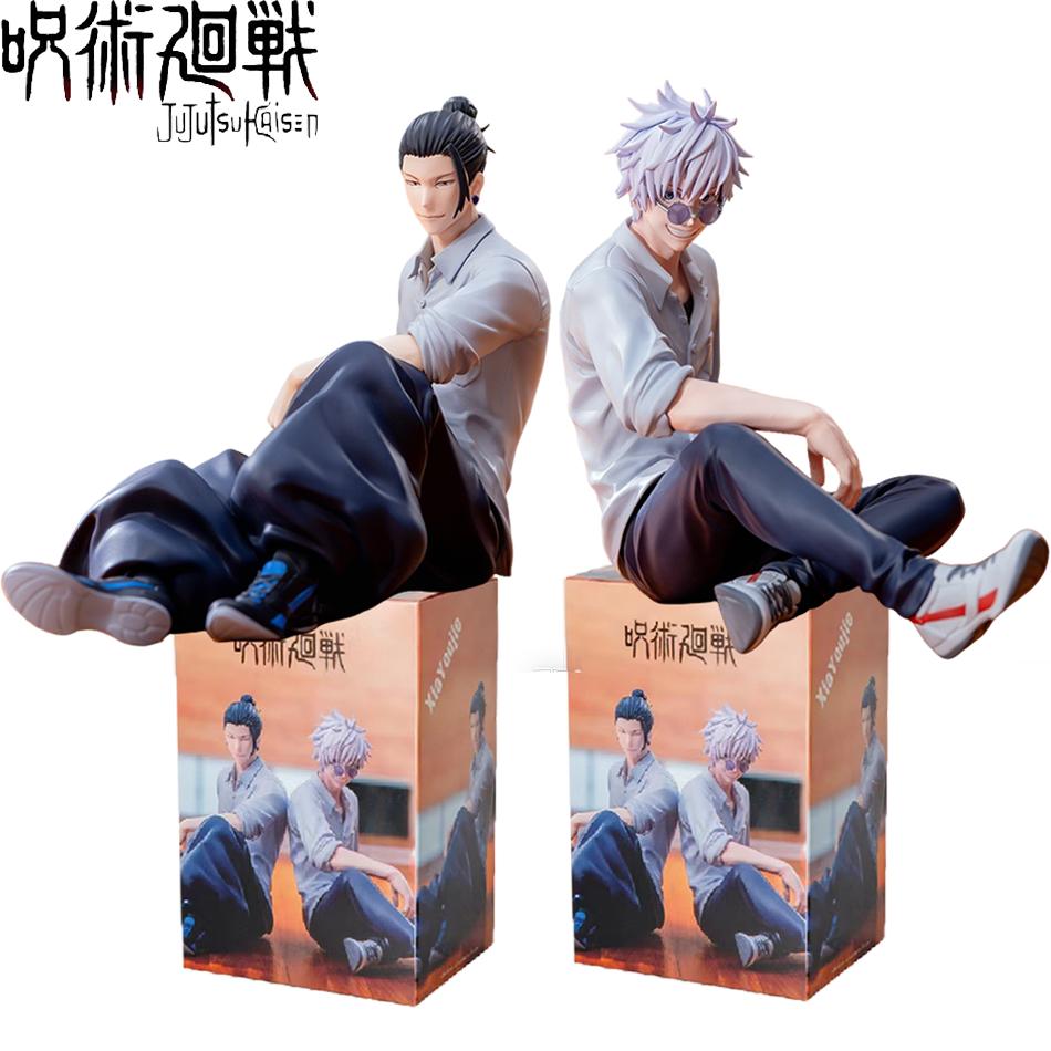 New Gojo Satoru Anime Jujutsu Kaisen Figure Geto Suguru Yumemirize Sitting Position Collection Model Gift Toy Action Figure PVC