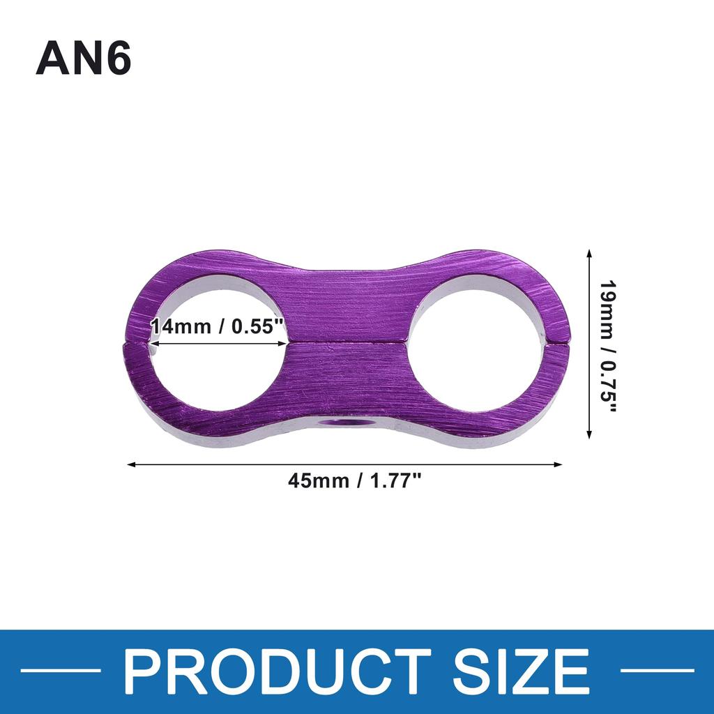 A ABSOPRO Car AN6 14mm Hose Separator Clamp Line Brake Line Aluminum Alloy