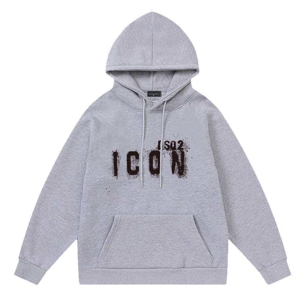 ICON Men's European-Style Hoodie: Trendy, Loose-Fit Outerwear for Autumn/Winter.