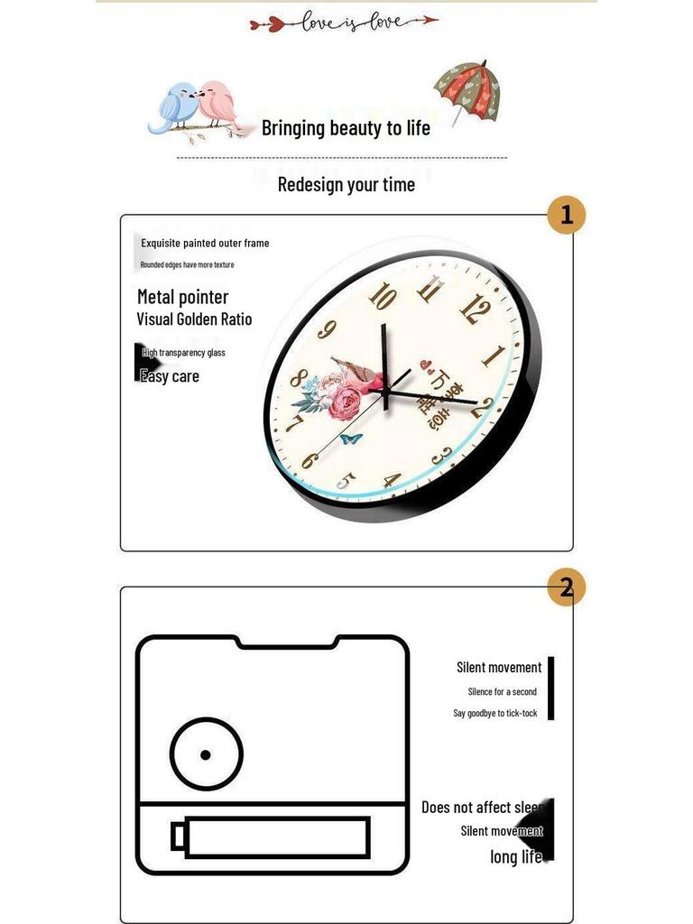 Silent 3D Clock: Magnetic Refrigerator Sticker - Creative Home Decor