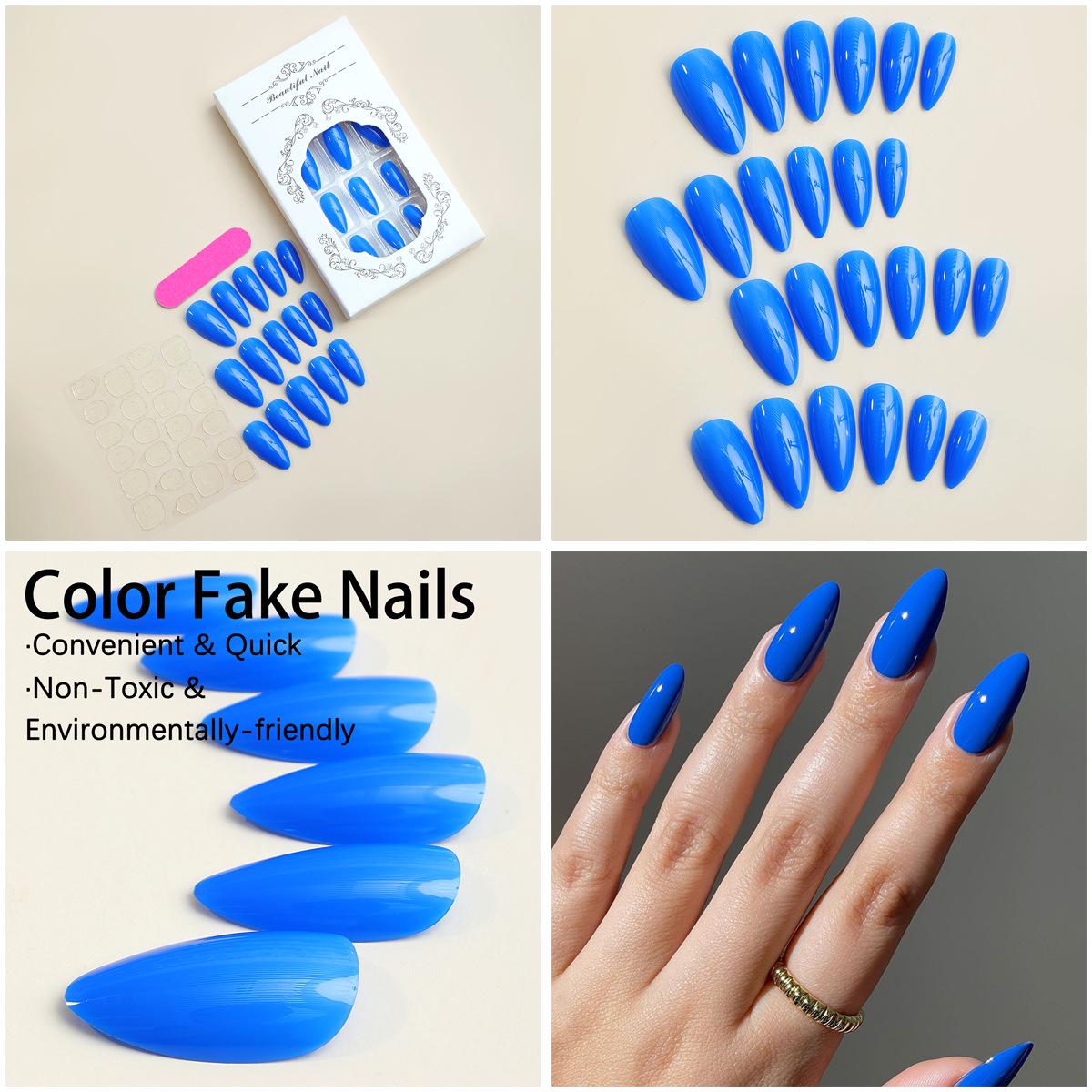 

Almond Style Solid Color Wearable Nails - Removable, Advanced Manicure Tips