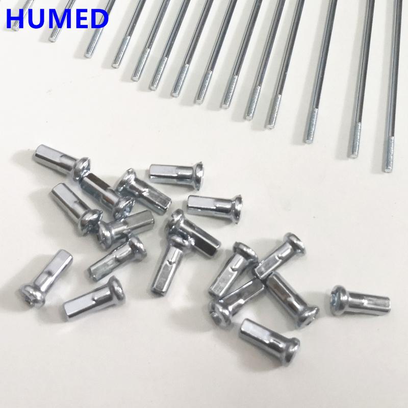 36pcs/lot Motorcycle  spokes 12G Diameter 2.58mm Length 145-305mm  material 45#Steel + nipples Off road  E-bicycle Wheel Spokes