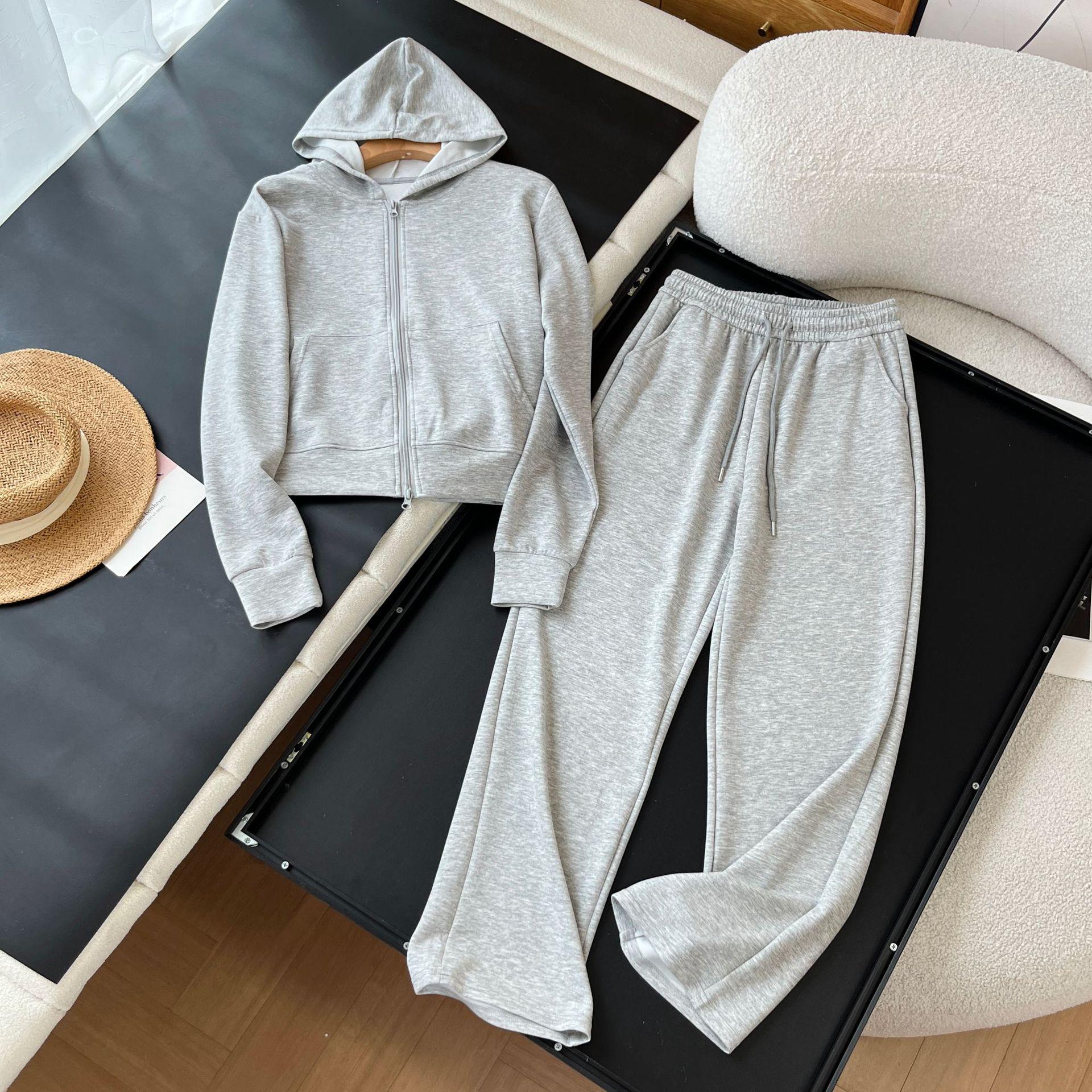 

Korean Style Women s Breathable Comfortable Casual Autumn Set XL (60-70kg) світло-сірий колір