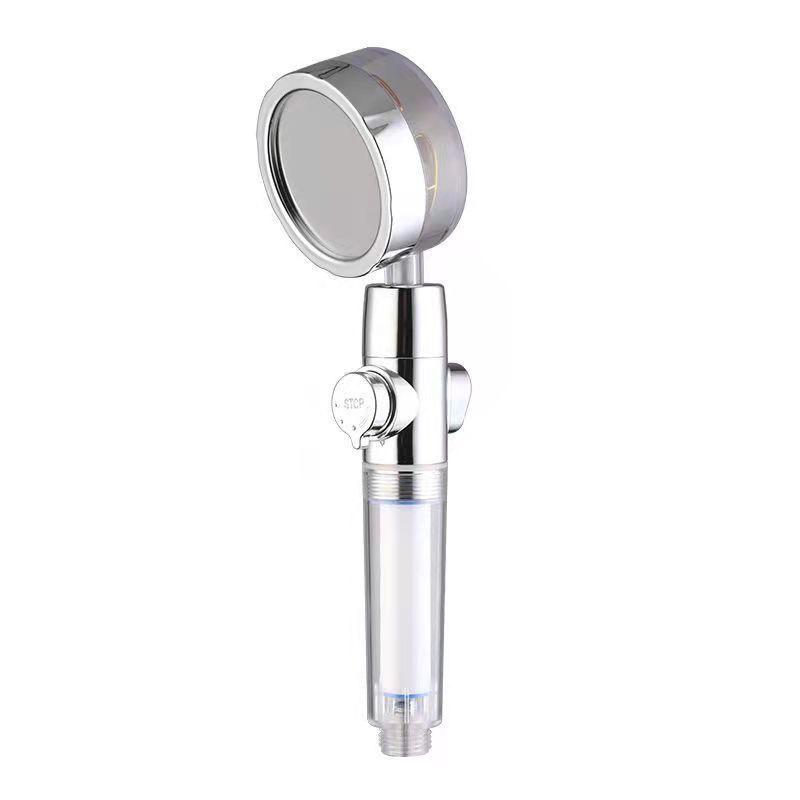 Compact High-Pressure Turbo Shower Head with Propeller for Handheld Use