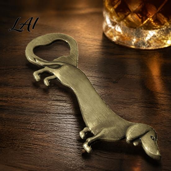 Decorative Animal Bottle Opener Dachshund Dog Opener Zinc Alloy Cute Puppy Beer Solid Tool Portable Metal for Kitchen Bar And Home Handheld