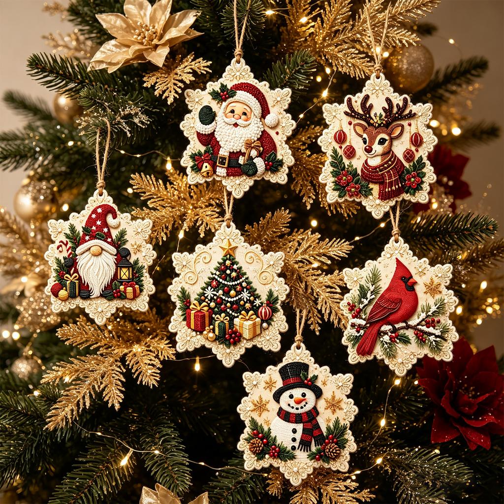 6 Sets 2D Pendant Kit, DIY Hanging Ornaments for Crafts