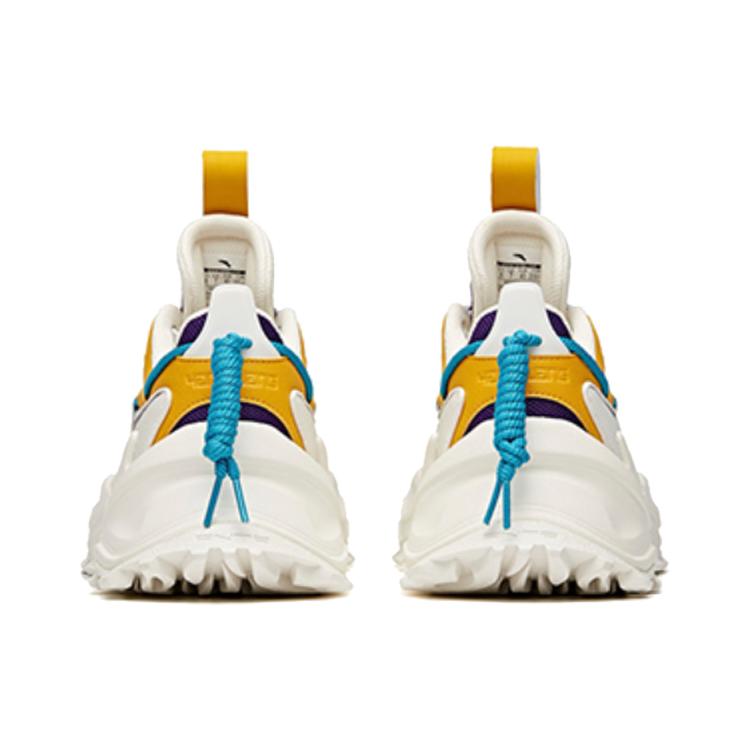 New Anta Hot Anti Slip And Wear Resistant Height Increasing Low Top Chunky Sneakers Men's Yellow White 912038890-3