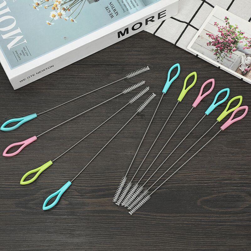 5/10 Buc. Instrument de Curățare Perie Tub de Aspirație Oțel Inoxidabil Perie Păr Moale Perie Curățare Biberon Cană Apă Bebeluș Tub Nailon Pai Sticlă