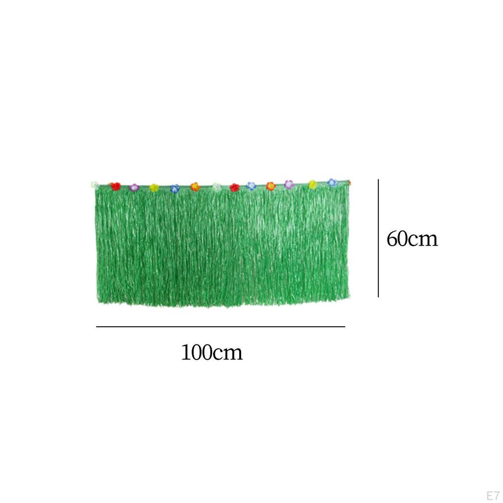 Tropical Grass Table Skirt for Outdoor Gatherings