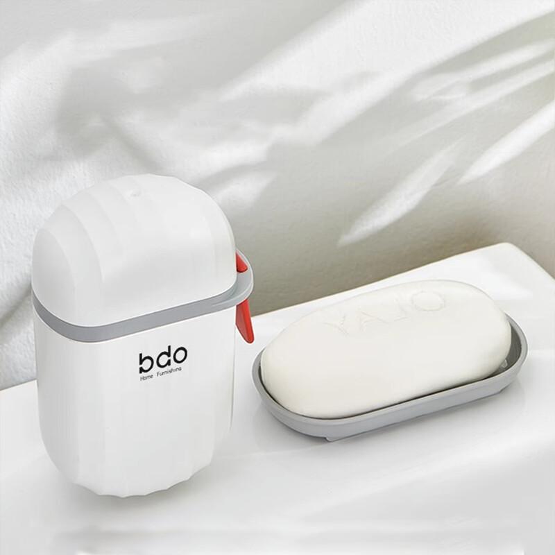 Travel And Business Soap Box Double-layer Draining Soap Box Student's School Portable With Cover Sealed And Leak Proof Soap Box