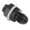 Fuel Cell Bulkhead Fitting with PTFE Washer Black Anodized 6061‑T6 Aluminum Alloy Connector for Most Fluid