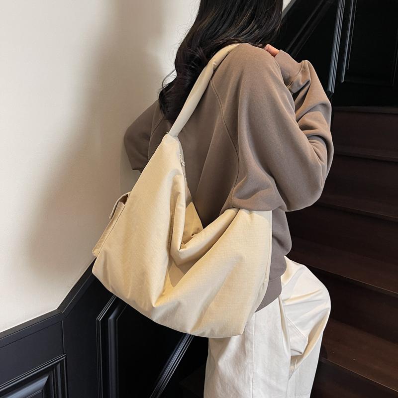 Velká nákupní taška Dámská jednobarevná taška přes rameno Crossbody taška