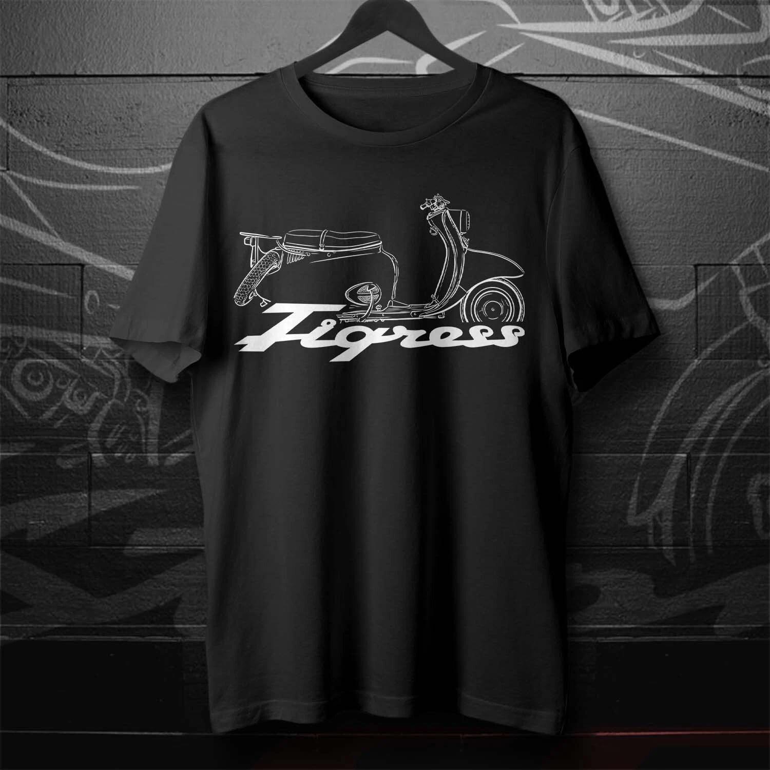 Black men s and women s T-shirt Triumph Tigress Scooter L
