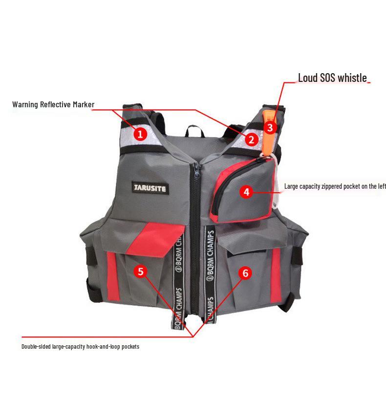 Jiarest Outdoor Wading Sports Fishing Vest & Life Jacket