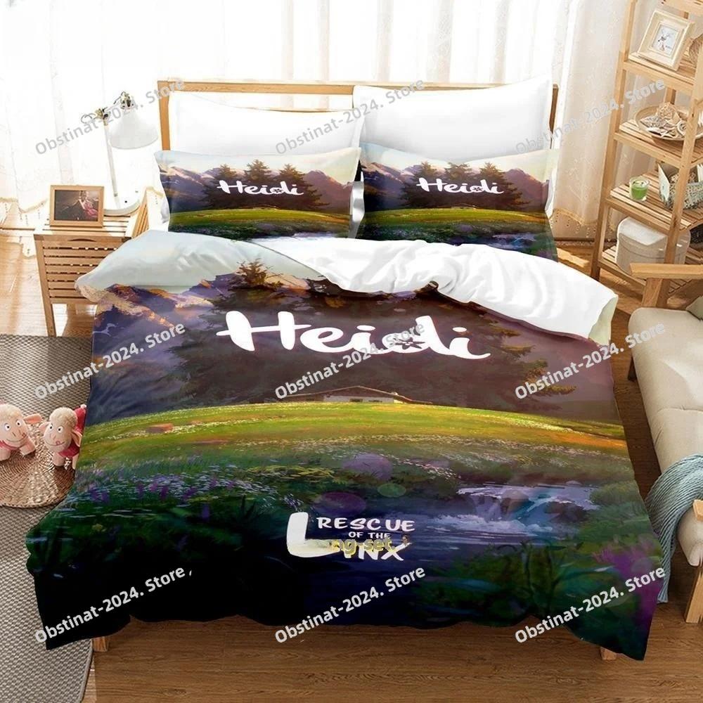3D Print Anime Heidi, Girl of the Alps Beding Set Single Twin Ful Quen King-Sized Dimensionsd Dimensions Bed Linen Set Adult People Kid Bedrom Duvet