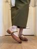 French Square Head Hollow Knitting Word with Sandals Drag Girl 2025 New Lazy with Skirt Slippers