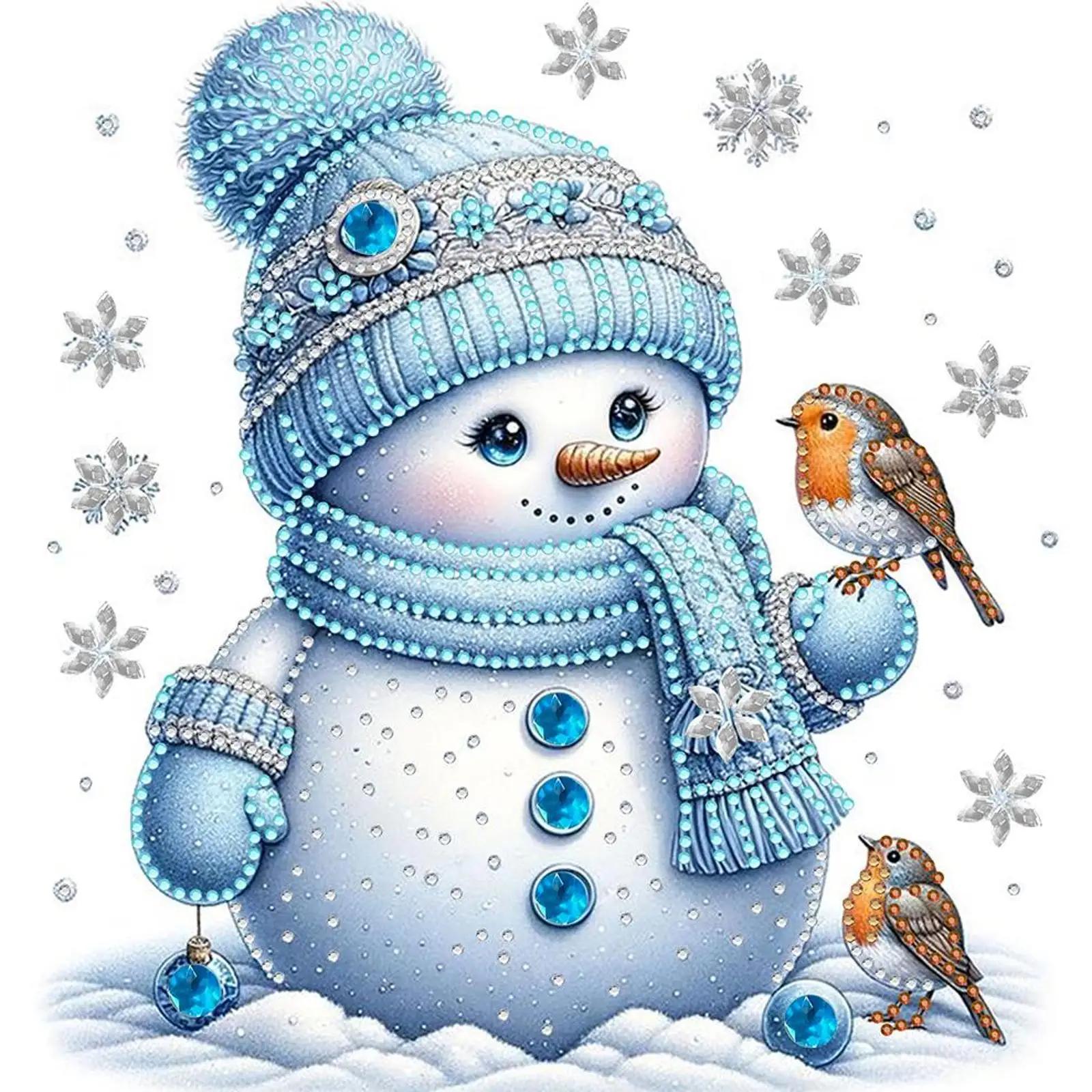 

30*30cm Partial Special Shaped Drill Xmas Snowman Decor5D DIY Diamond Painting Rhinestone Diamond Painting Home Wall Decor
