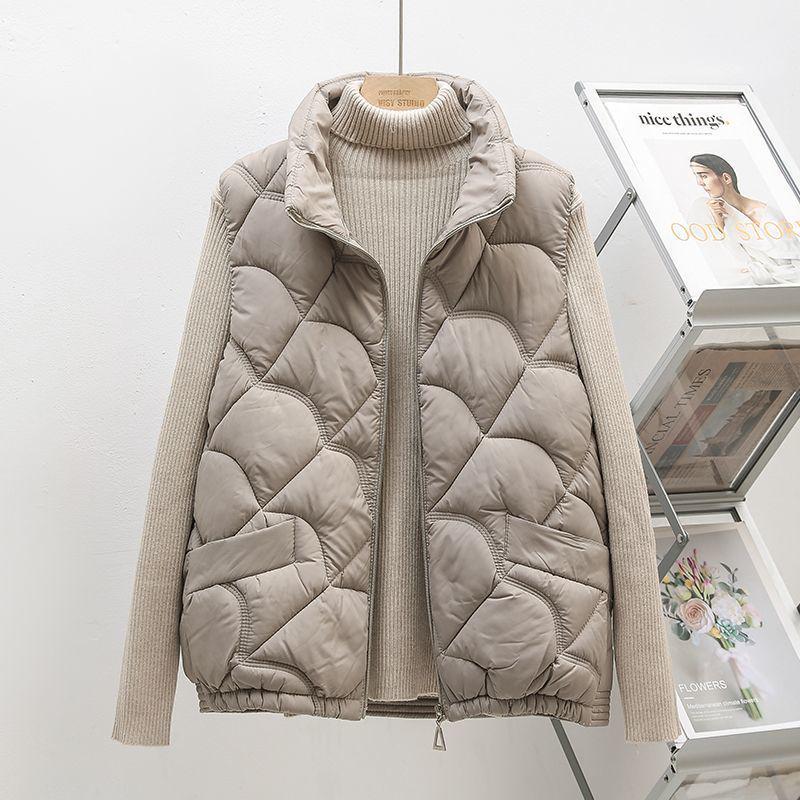 

Women s Fashionable Slimming Stand-Up Collar Vest - Autumn/Winter Casual Sleeveless Outerwear for Middle-Aged Mothers. 5XL 150-165 jin