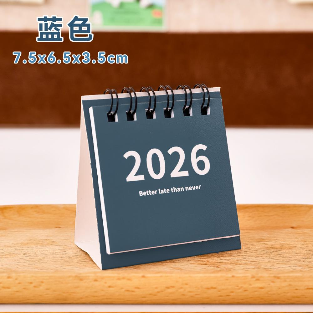 2026 Mini Simple Desk Calendar Creative Spiral-Bound Calendar for Desktop Decoration & Office Stationery Small Desk Calendar