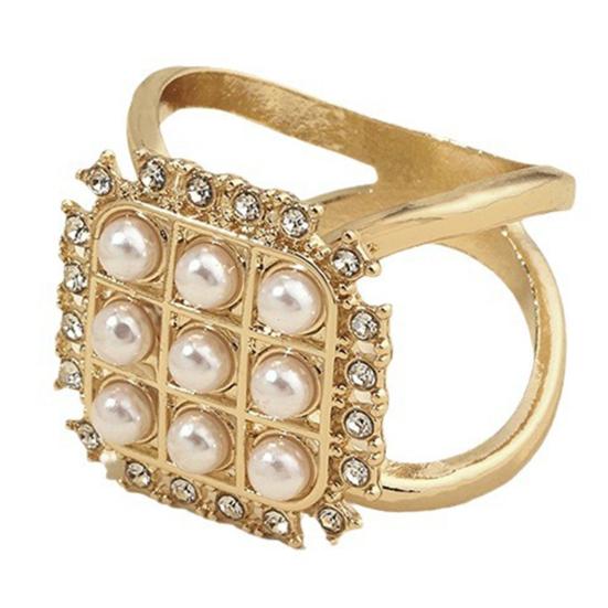 

Square Faux Pearl Scarf Ring Rhinestone T-shirt Tie Clip Shawl Silk Scarves Ring Wrap Holder Clasp Slide Buckle Women Clothing золотистый