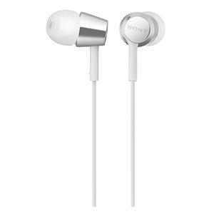 Sony MDR-EX155AP Earphones: In-Ear, Remote Control, and Microphone, White