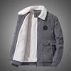 New Corduroy Jacket Men's Loose Korean Version of The Trend Autumn and Winter Imitation Lamb Wool Velvet Cotton Jacket Men