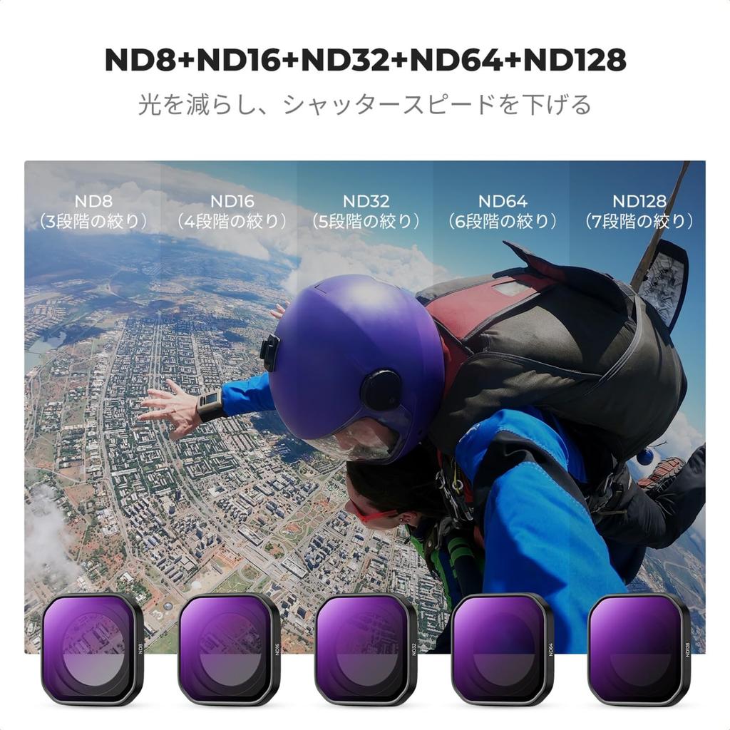 CONCEPT Insta360 Ace Pro 2 Filter Set ND High Adjustable Light Nano Easy Installation K&F (PL+ND8+ND16+ND32+ND64+ND128) Filters, Transmittance,