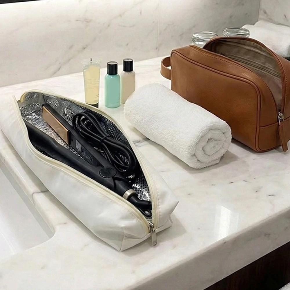 Heat Resistant Curling Iron Bag Portable Travel Hair Styling Case Compact Cosmetics Bag  Travel Use